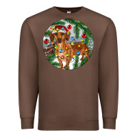 Chestnut Dachshund Christmas Tree Premium Sweatshirt - RanaPortraitStore