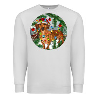 Dove Grey Dachshund Christmas Tree Premium Sweatshirt - RanaPortraitStore