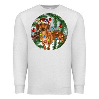 Oatmeal Heather Dachshund Christmas Tree Premium Sweatshirt - RanaPortraitStore