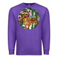 Purple Dachshund Christmas Tree Premium Sweatshirt - RanaPortraitStore