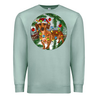 Seafoam Dachshund Christmas Tree Premium Sweatshirt - RanaPortraitStore
