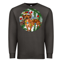 Smoke Dachshund Christmas Tree Premium Sweatshirt - RanaPortraitStore
