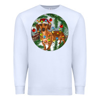 White Dachshund Christmas Tree Premium Sweatshirt - RanaPortraitStore