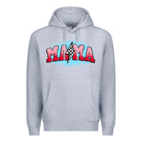 Heather Grey mama lightning bolt Premium Hoodie - JahusDesignShop