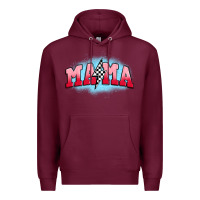 Burgundy mama lightning bolt Premium Hoodie - JahusDesignShop