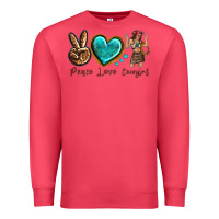 Cardinal peace love cowgirl Premium Sweatshirt - texasbilliewilder