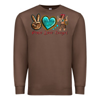 Chestnut peace love cowgirl Premium Sweatshirt - texasbilliewilder