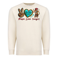 Sandshell peace love cowgirl Premium Sweatshirt - texasbilliewilder