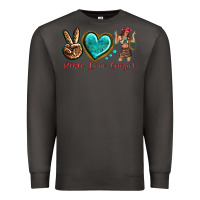 Smoke peace love cowgirl Premium Sweatshirt - texasbilliewilder