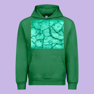 Green Glitter Urban Hoodie Designed By Jahusdesignshop