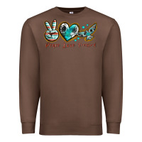 Chestnut peace love freebird Premium Sweatshirt - texasbilliewilder