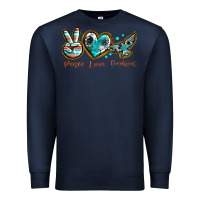Navy peace love freebird Premium Sweatshirt - texasbilliewilder