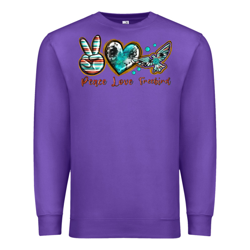 Peace Love Freebird Premium Sweatshirt by texasbilliewilder | Teevron