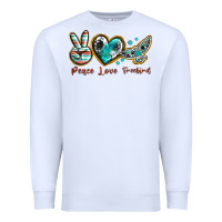 White peace love freebird Premium Sweatshirt - texasbilliewilder