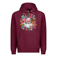 Burgundy merry christmas santa Premium Hoodie - AdoDesignShop