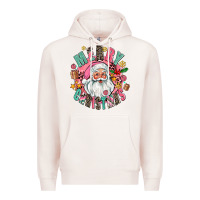 Pale Pink merry christmas santa Premium Hoodie - AdoDesignShop
