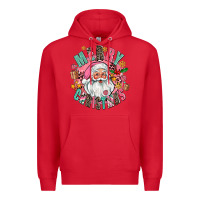 Red merry christmas santa Premium Hoodie - AdoDesignShop