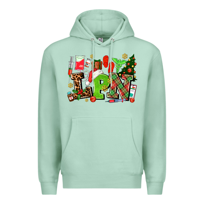 Lpn Christmas Nurse With Premium Hoodie by AdoDesignShop | Teevron