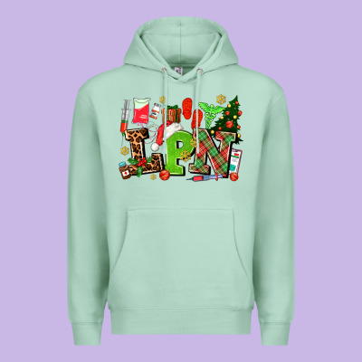 Lpn Christmas Nurse With Premium Hoodie Designed By Adodesignshop