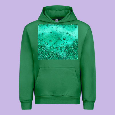 Green Glitter Urban Hoodie Designed By Jahusdesignshop