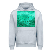 Heather Grey green glitter Urban Hoodie - JahusDesignShop