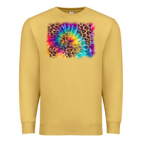 Antique Gold leopard tie dye background Premium Sweatshirt - Zillion Design Studio