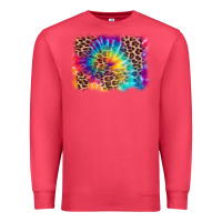 Cardinal leopard tie dye background Premium Sweatshirt - Zillion Design Studio