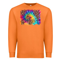 Carrot leopard tie dye background Premium Sweatshirt - Zillion Design Studio