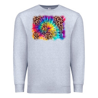Heather Grey leopard tie dye background Premium Sweatshirt - Zillion Design Studio