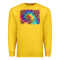 Lemon leopard tie dye background Premium Sweatshirt - Zillion Design Studio