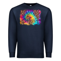 Navy leopard tie dye background Premium Sweatshirt - Zillion Design Studio