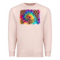 Pale Pink leopard tie dye background Premium Sweatshirt - Zillion Design Studio