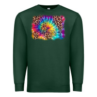 Sports Green leopard tie dye background Premium Sweatshirt - Zillion Design Studio