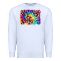 White leopard tie dye background Premium Sweatshirt - Zillion Design Studio