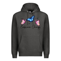 Charcoal Heather embrace change Premium Hoodie - JahusDesignShop