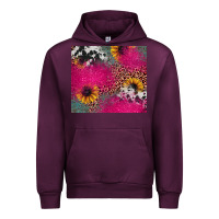 Mauve Wine pink glitter leopard cowhide Urban Hoodie - JahusDesignShop