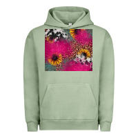 Pigment Oil Green pink glitter leopard cowhide Urban Hoodie - JahusDesignShop
