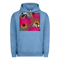 Pigment Pebble Blue pink glitter leopard cowhide Urban Hoodie - JahusDesignShop