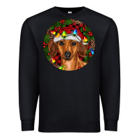 Black Christmas Dachshund Premium Sweatshirt - RanaPortraitStore