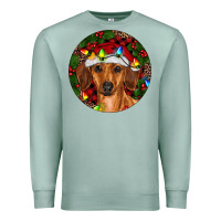 Seafoam Christmas Dachshund Premium Sweatshirt - RanaPortraitStore