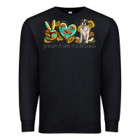 Black peace love st. bernard Premium Sweatshirt - texasbilliewilder