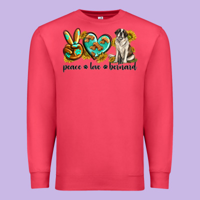 Premium Sweatshirt peace love st. bernard