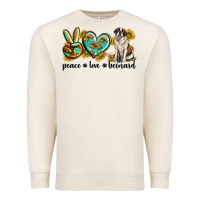 Sandshell peace love st. bernard Premium Sweatshirt - texasbilliewilder