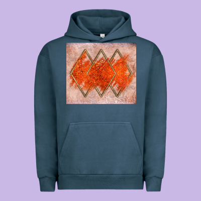 Orange Glitter Urban Hoodie Designed By Jahusdesignshop