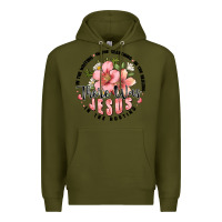 Army Green there was jesus Premium Hoodie - JahusDesignShop