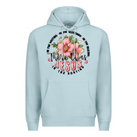 Blue Mist there was jesus Premium Hoodie - JahusDesignShop