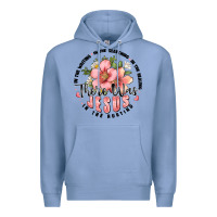 Colony Blue there was jesus Premium Hoodie - JahusDesignShop