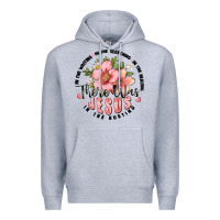 Heather Grey there was jesus Premium Hoodie - JahusDesignShop