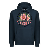 Navy there was jesus Premium Hoodie - JahusDesignShop