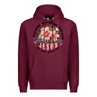 Burgundy there was jesus Premium Hoodie - JahusDesignShop